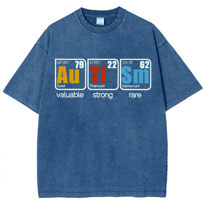 Autism Periodic Table Vintage Distressed T-shirt