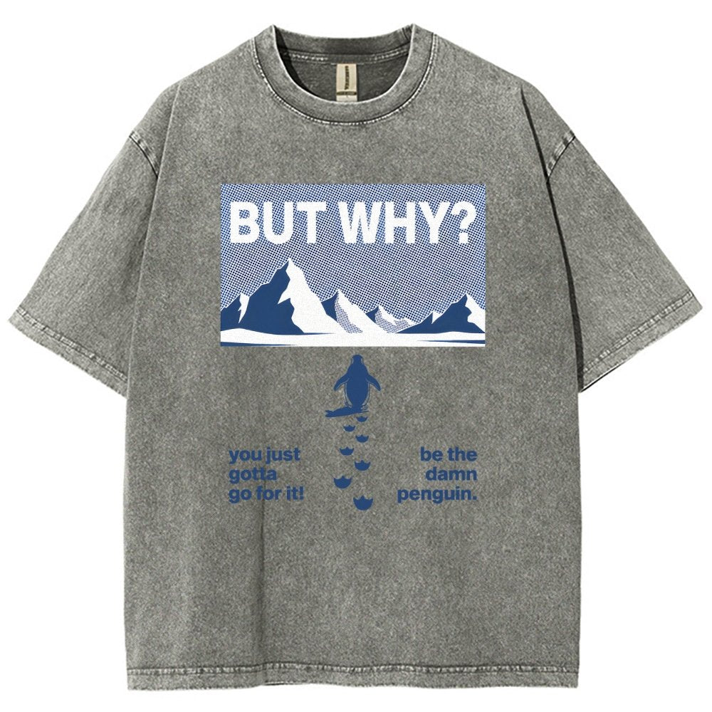 BUT WHY Vintage Distressed T-shirt