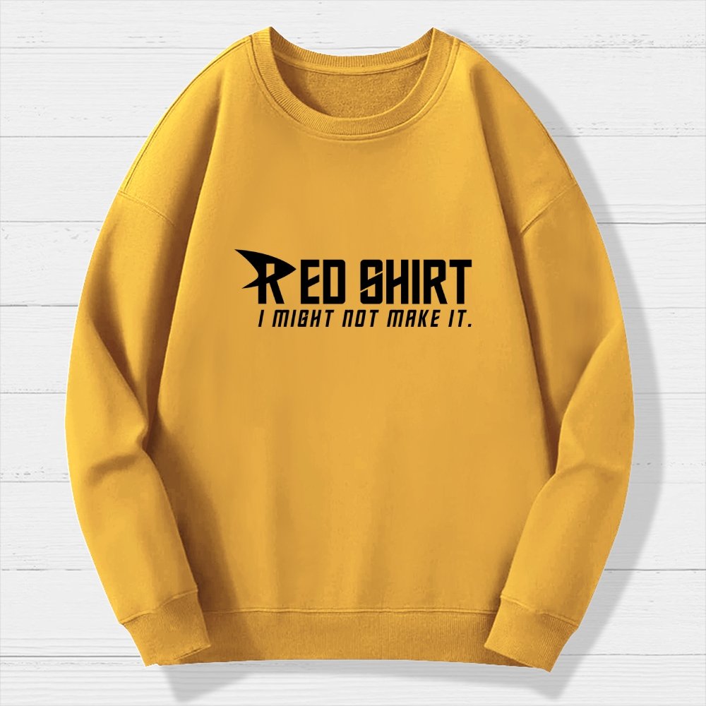 Red Shirt Geek Cotton Sweatshirt
