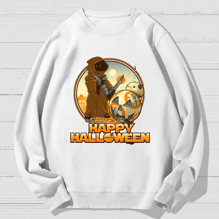 Happy Halloween Geek Cotton Sweatshirt
