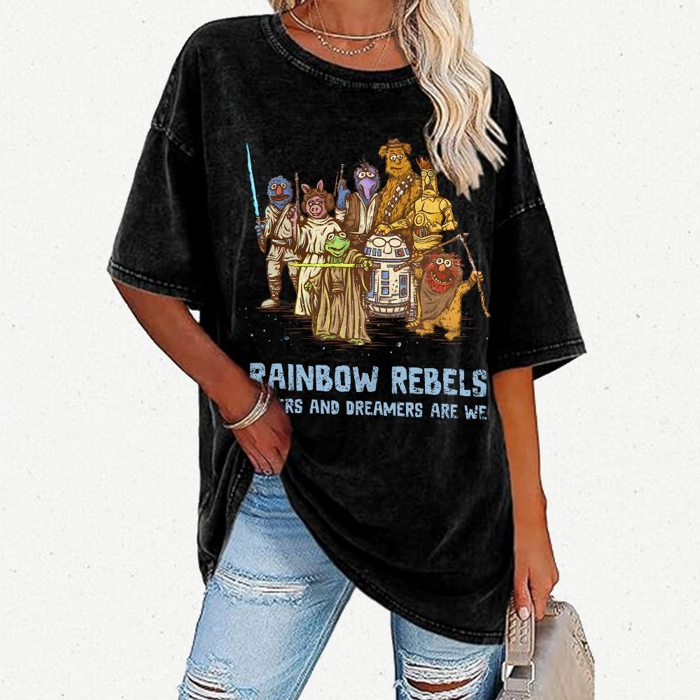 Rainbow Rebels Vintage Distressed T-shirt