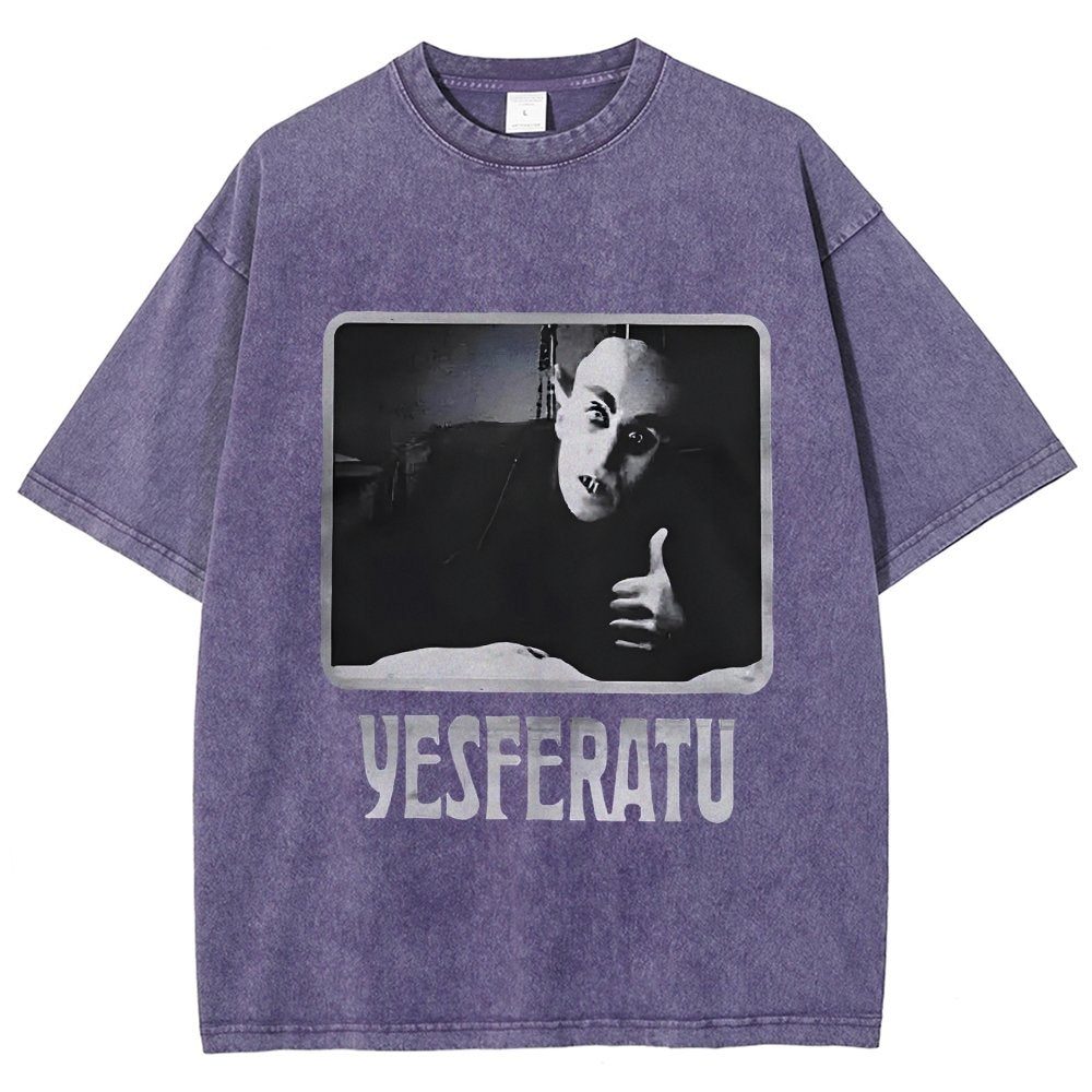 Yesferatu Funny Horror Retro Vintage Distressed T-shirt