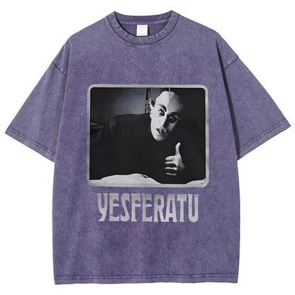 Yesferatu Funny Horror Retro Vintage Distressed T-shirt