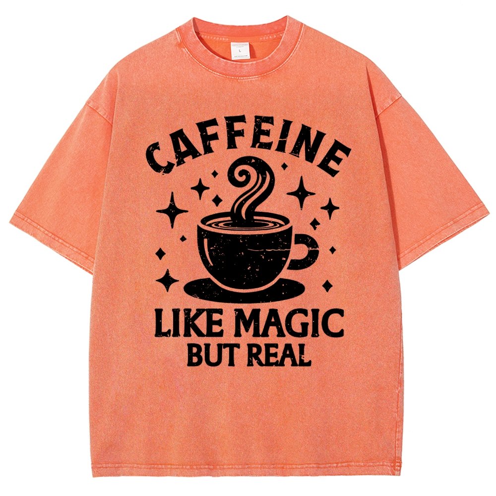 Caffeine Like Magic Vintage Distressed T-shirt