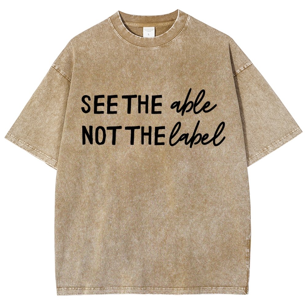 See the Able Not the Label Autism Vintage Distressed T-shirt