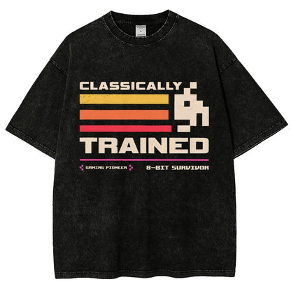 Classically Trained for Retro Gamers Vintage Distressed T-shirt