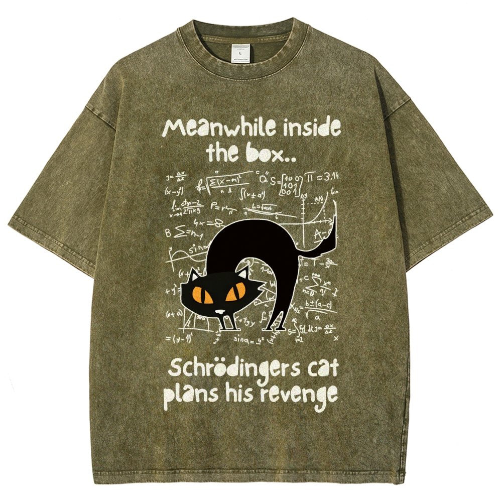 Schrodingers Cat Revenge Vintage Distressed T-shirt