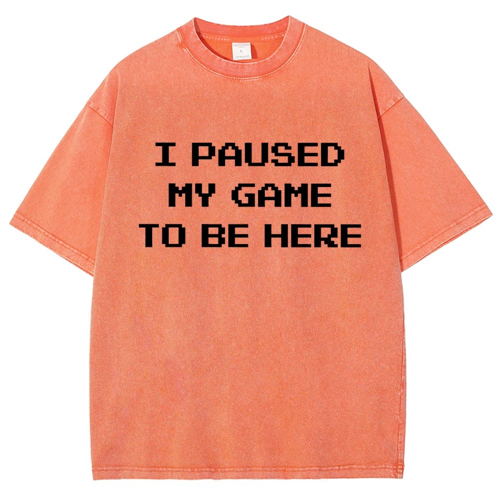 I Paused My Game To Be Here Vintage Distressed T-shirt