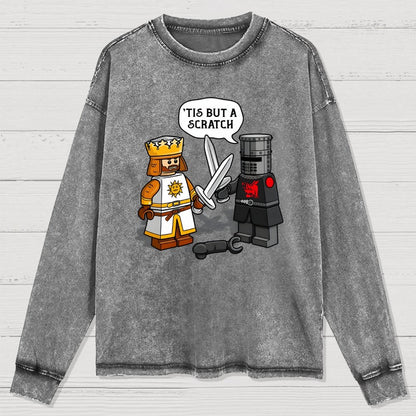 King Vs Knight Washed Long Sleeve Tee