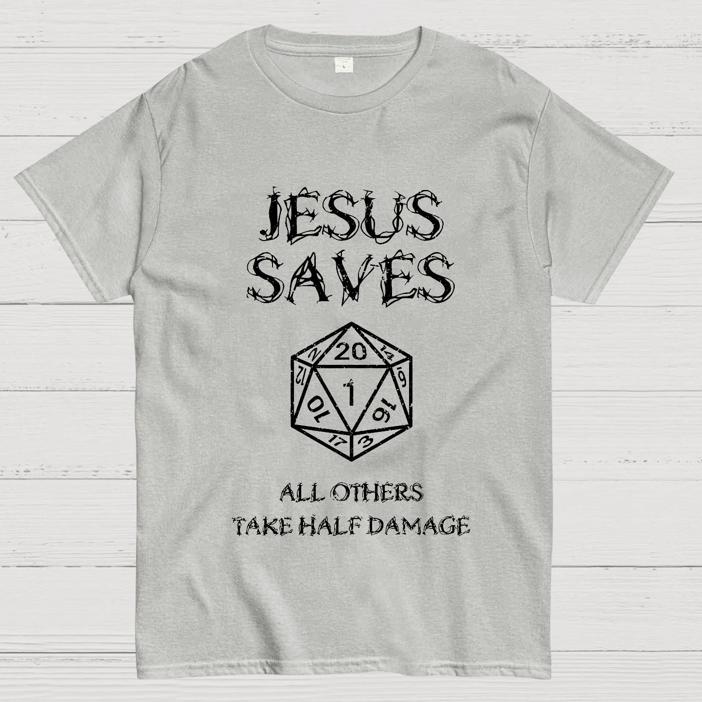 Jesus Saves Berryse che tales 4 posts of damage Geek T-Shirt