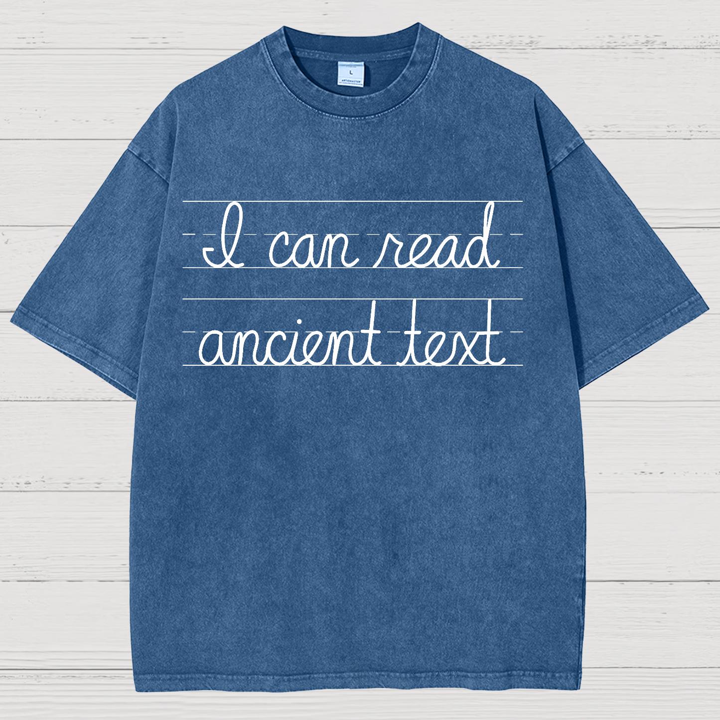 Ancient Text Vintage Distressed T-shirt