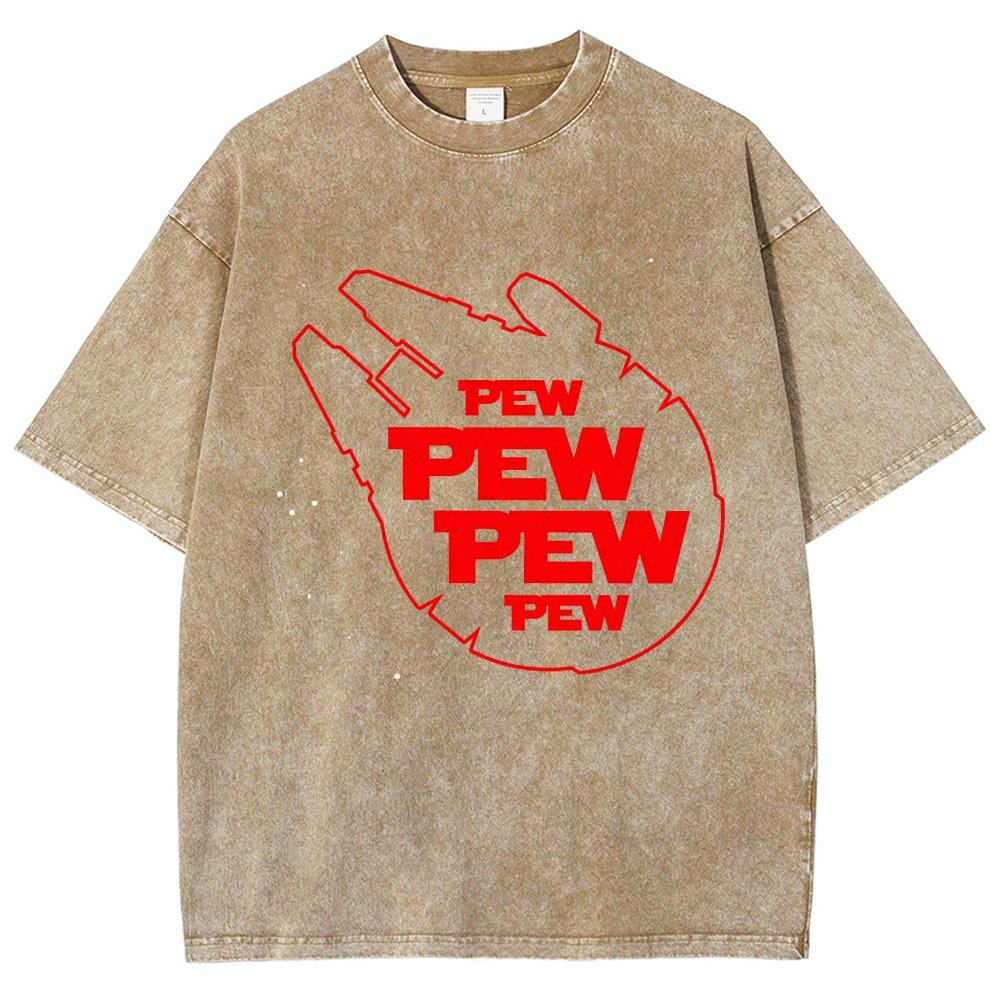 Pew Pew Starship Vintage Distressed T-shirt