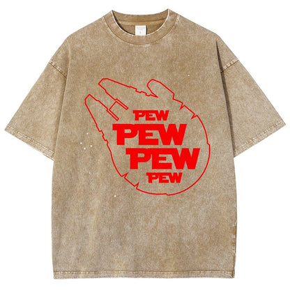 Pew Pew Starship Vintage Distressed T-shirt