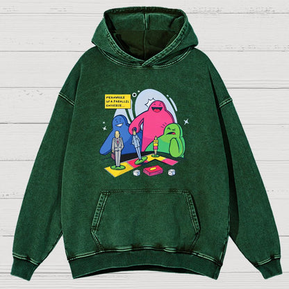 Meeples playing Board Games Vintage Distressed Hoodie