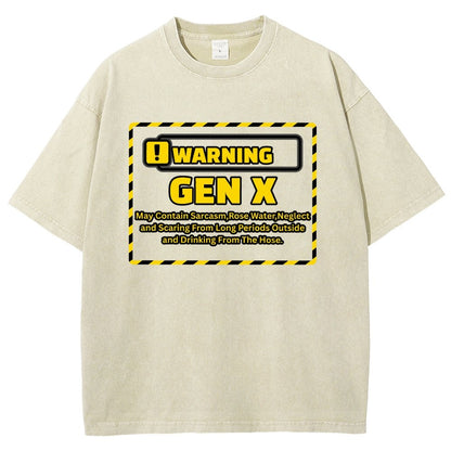 Warning Gen X - Funny Warning Design Vintage Distressed T-shirt