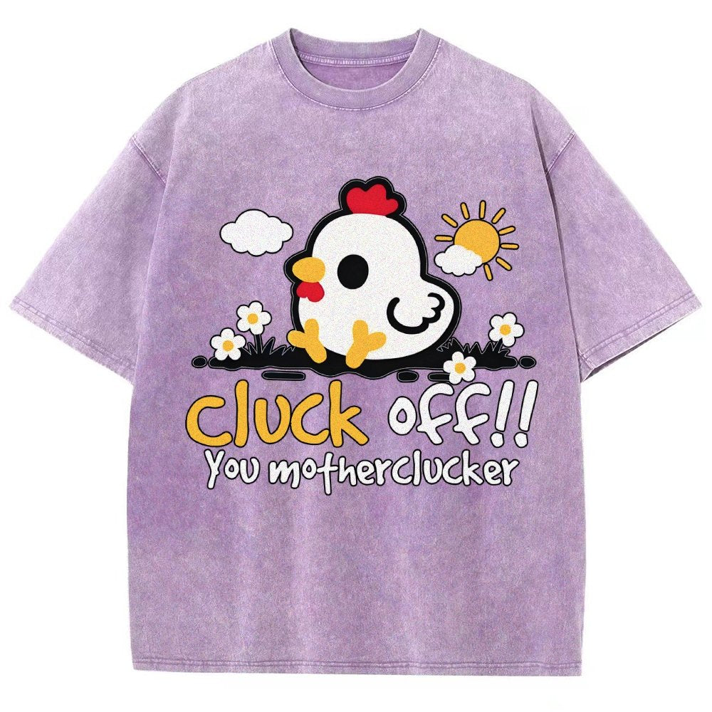 Cluck off Vintage Distressed T-shirt