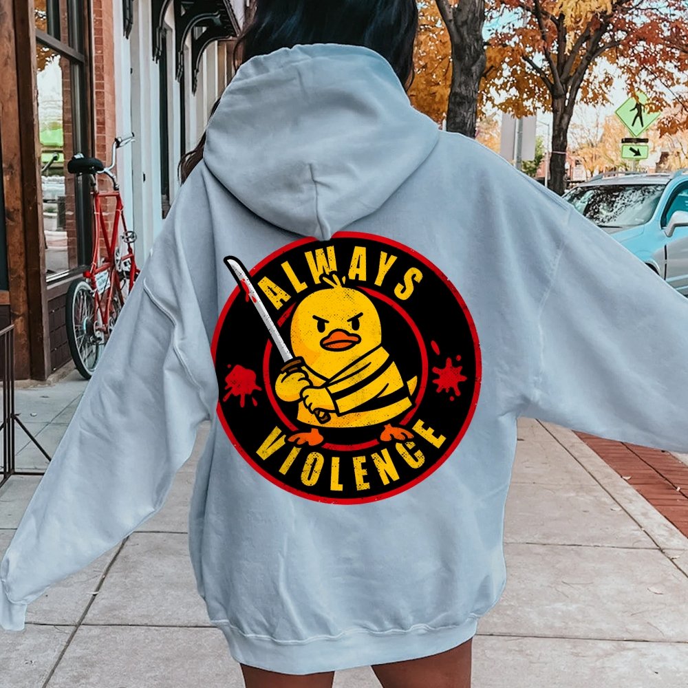 Always violence Printed Back Unisex Cotton Hoodie