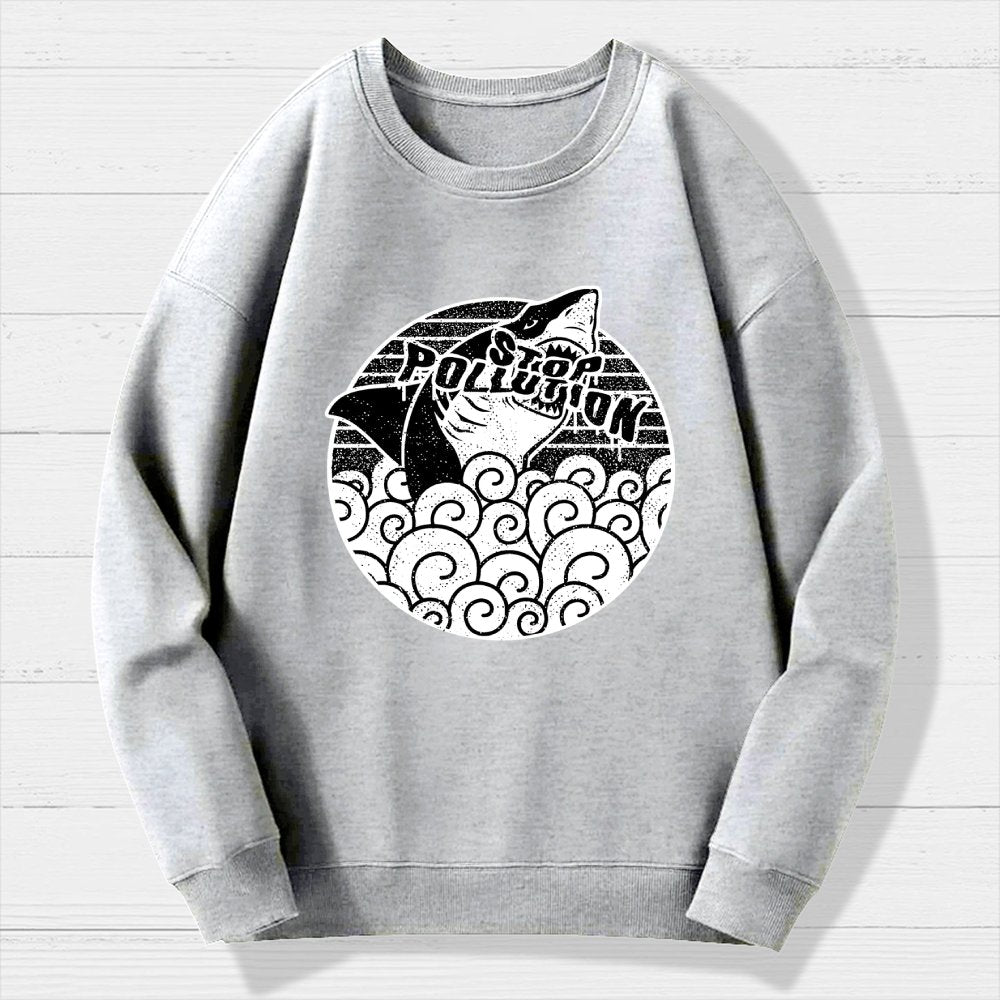 Stop pollution Geek Cotton Sweatshirt