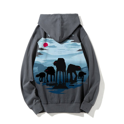 Assault Squad Printed Back Cotton Hoodie