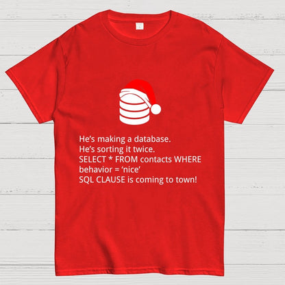 he's making a table Christmas Geek T-Shirt