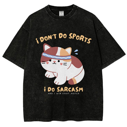 I Don't Do Sports I Do Sarcasm Vintage Distressed T-shirt