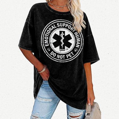 Emotional Support Human Vintage Distressed T-shirt