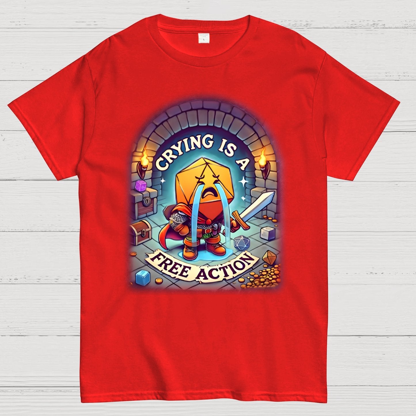 Crying is a Free Action Geek T-Shirt