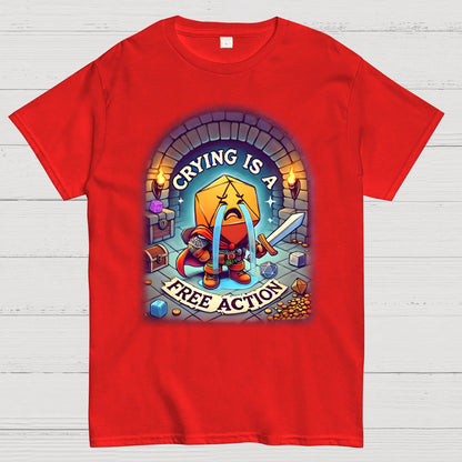 Crying is a Free Action Geek T-Shirt