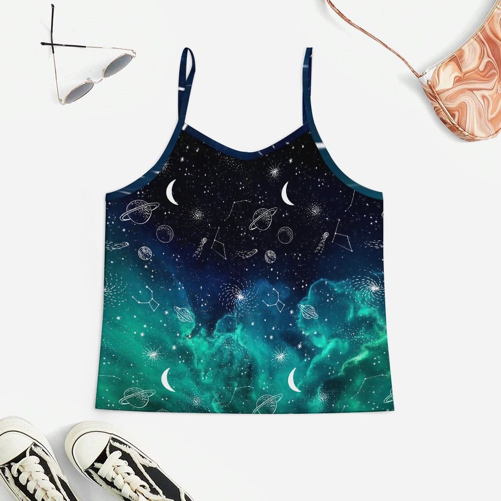 Starry Constellation Women's Geek Suspender Cami Set