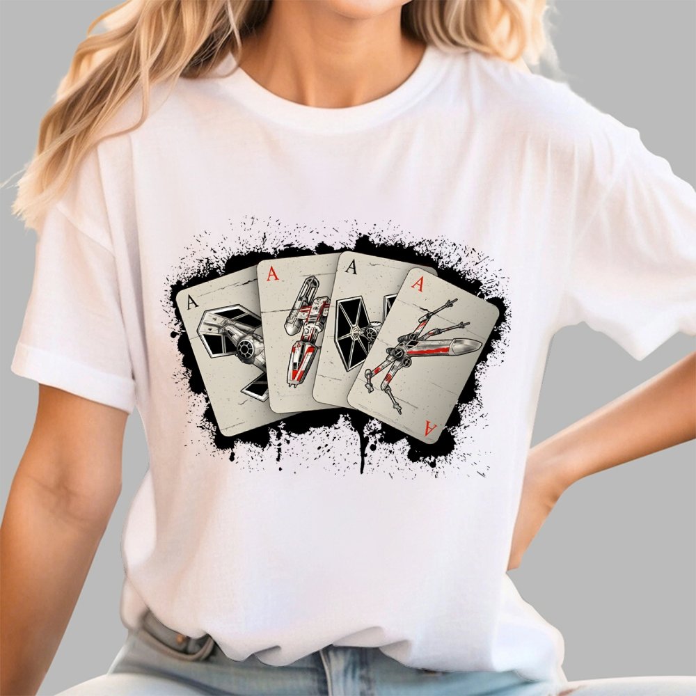 Spaceship Poker Geek T-Shirt