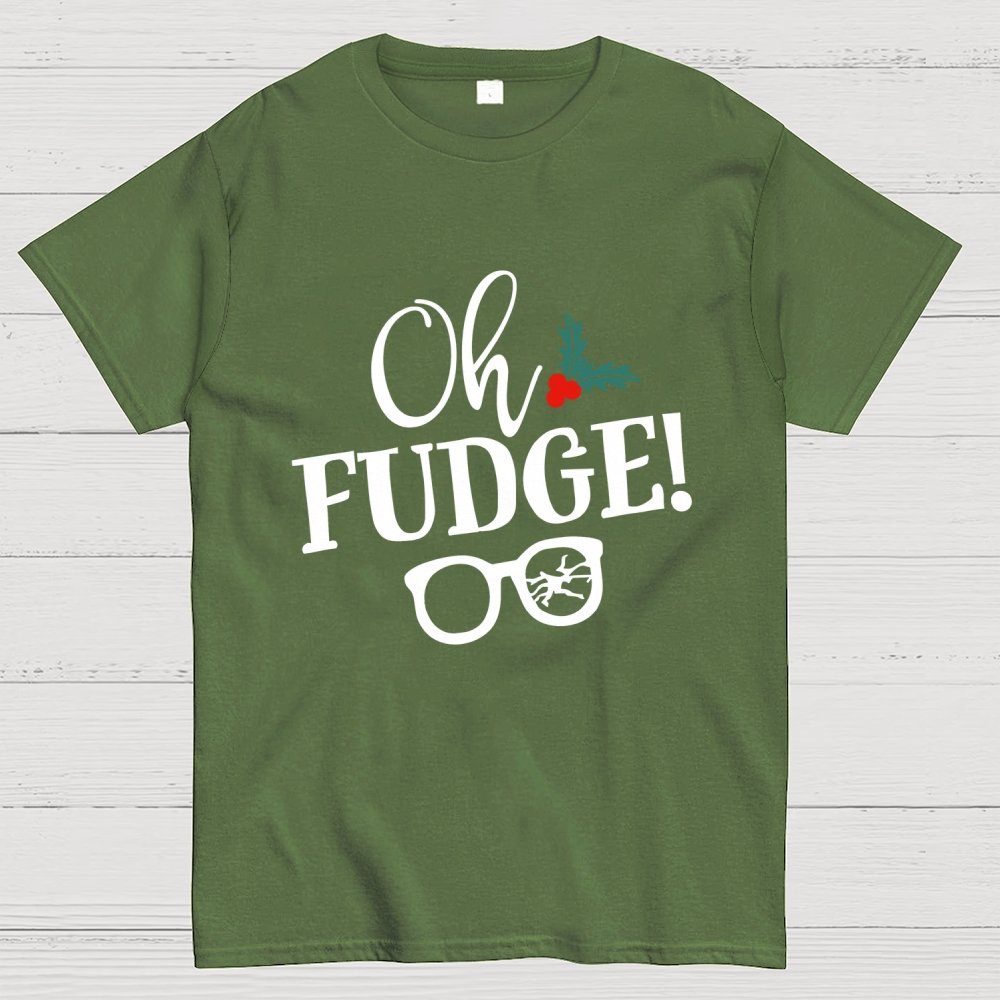 Funny Christmas Oh Fudge Holiday Geek T-Shirt