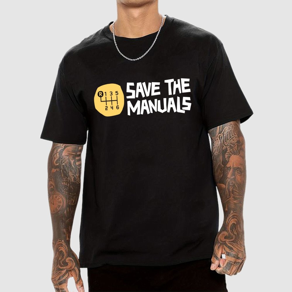 Save The Manuals Art Print Geek T-Shirt