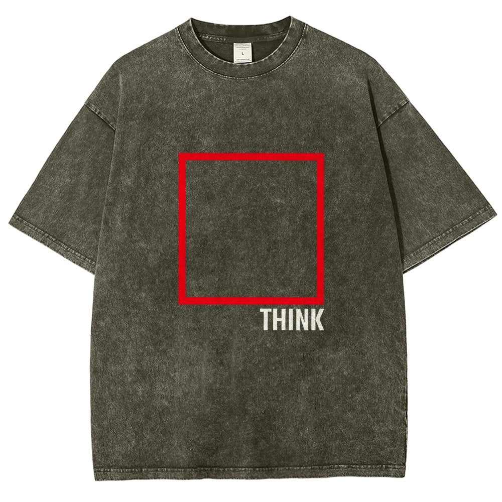 Think Outside The Box Vintage Distressed T-shirt