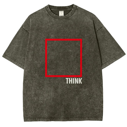 Think Outside The Box Vintage Distressed T-shirt