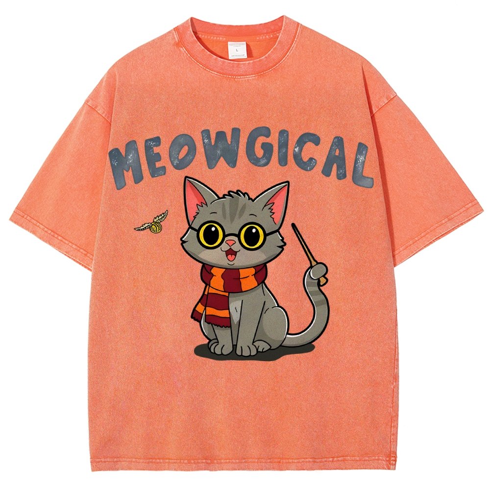 Meowgical Vintage Distressed T-shirt