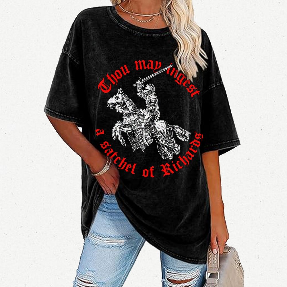 Thou may ingest a satchel of Richards Vintage Distressed T-shirt