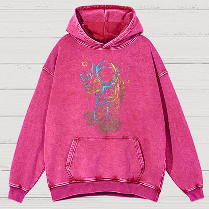 Travel In Space Funny Vintage Distressed Hoodie