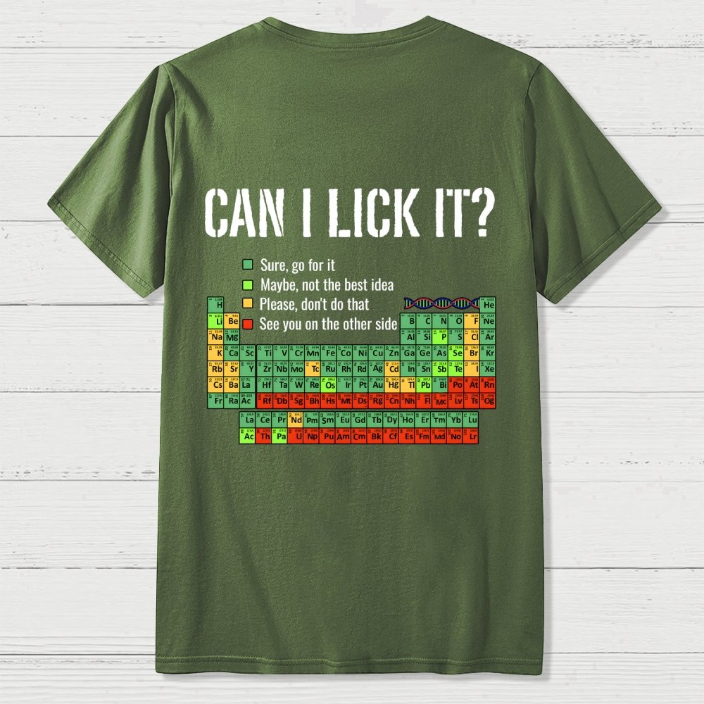 Can I Lick It  Back Printing Geek T-Shirt