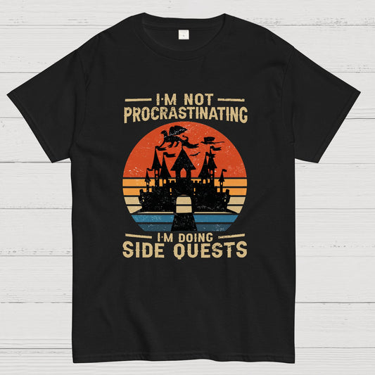 I'm Not Procrastinating I'm Doing Side Quests Geeky T-Shirt
