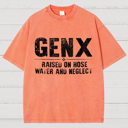 Gen X Raised On Hose Water And Neglect Vintage Distressed T-shirt