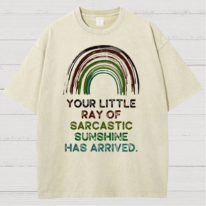 Your Little Ray of Sarcastic Sunshine Has Arrived  Vintage Distressed T-shirt
