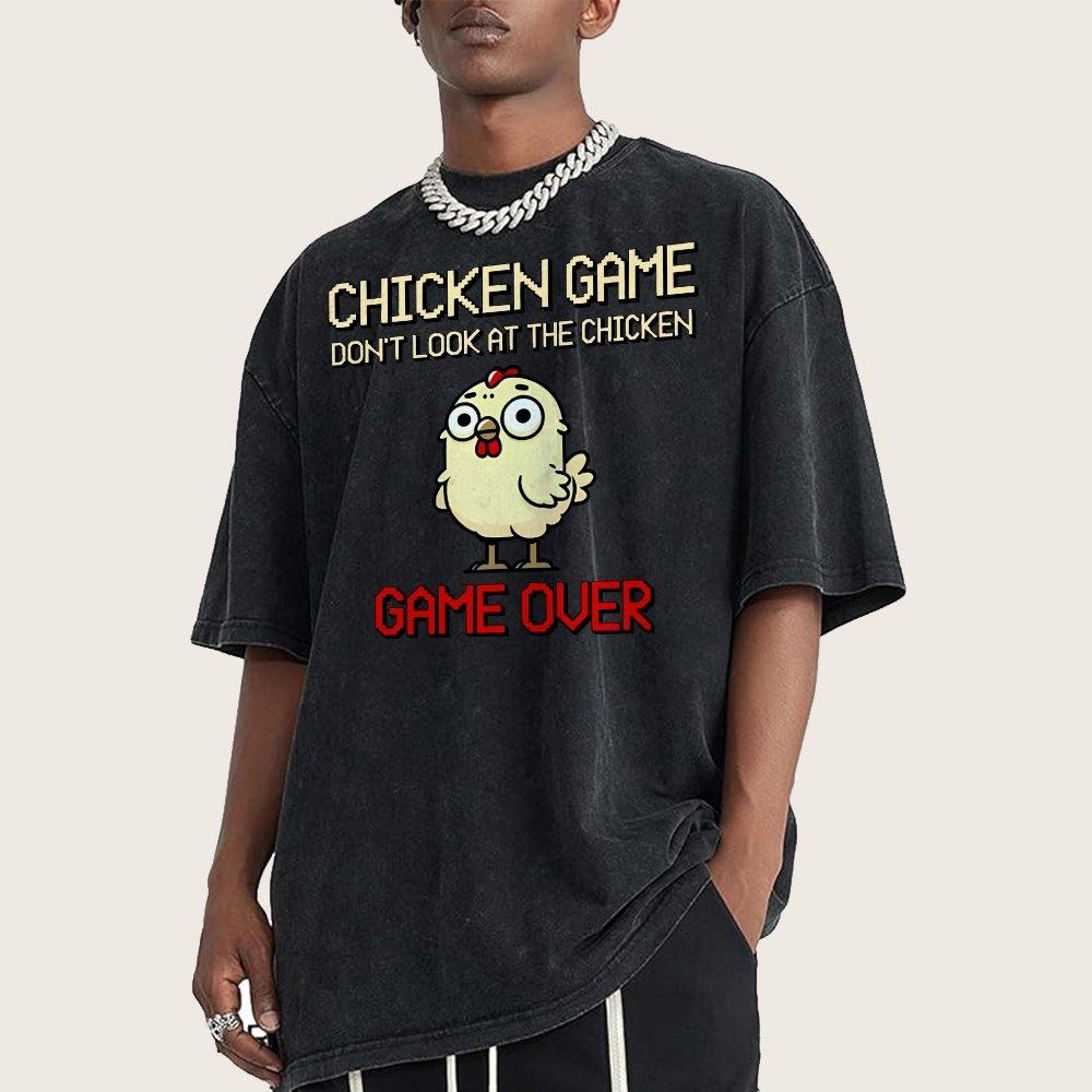 Chicken-game Vintage Distressed T-shirt