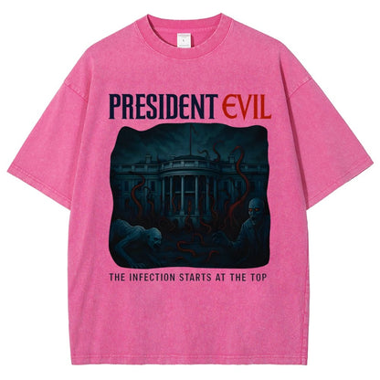 President Evil Vintage Distressed T-shirt