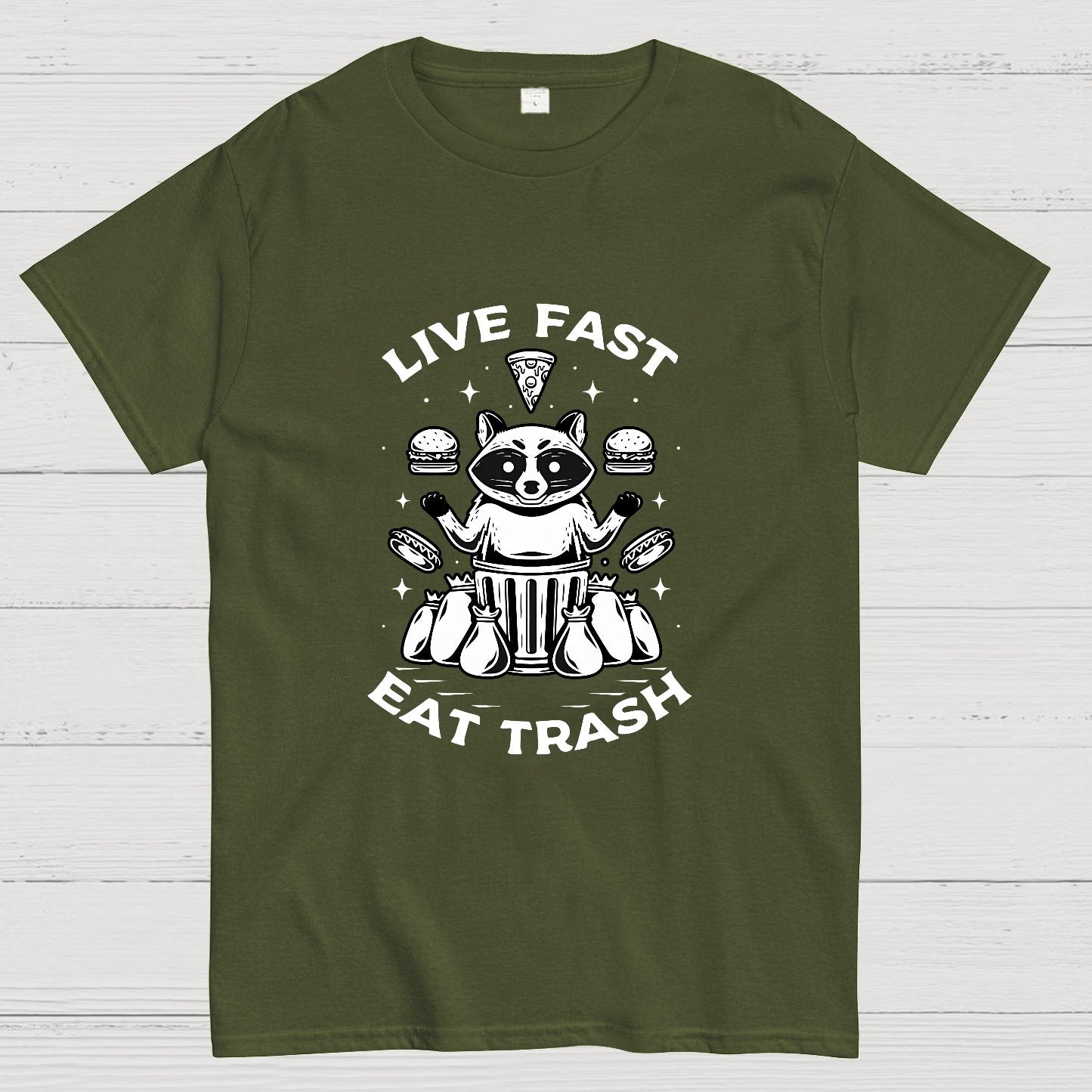 Live Fast Eat Trash Geek T-Shirt