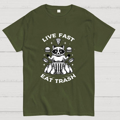 Live Fast Eat Trash Geek T-Shirt