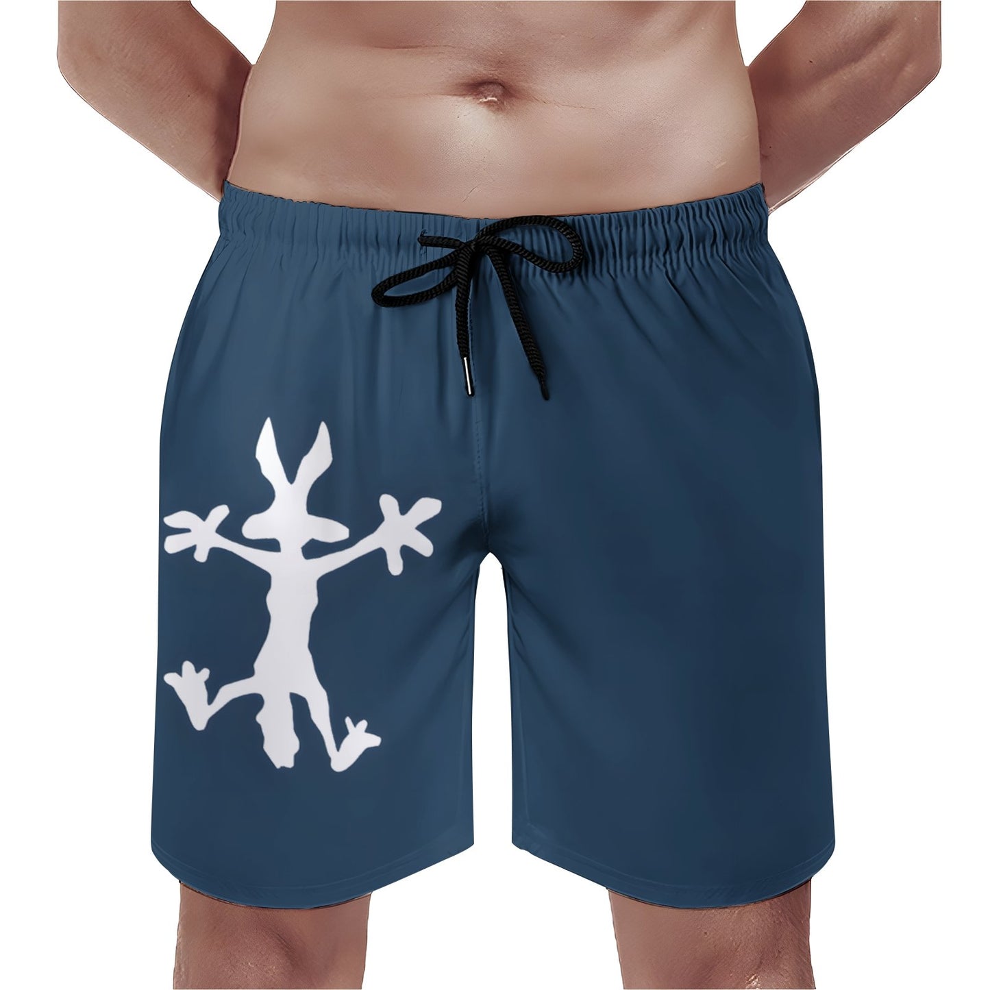 Coyote Splat Hitting Funny Cartoon Print Geek Shorts