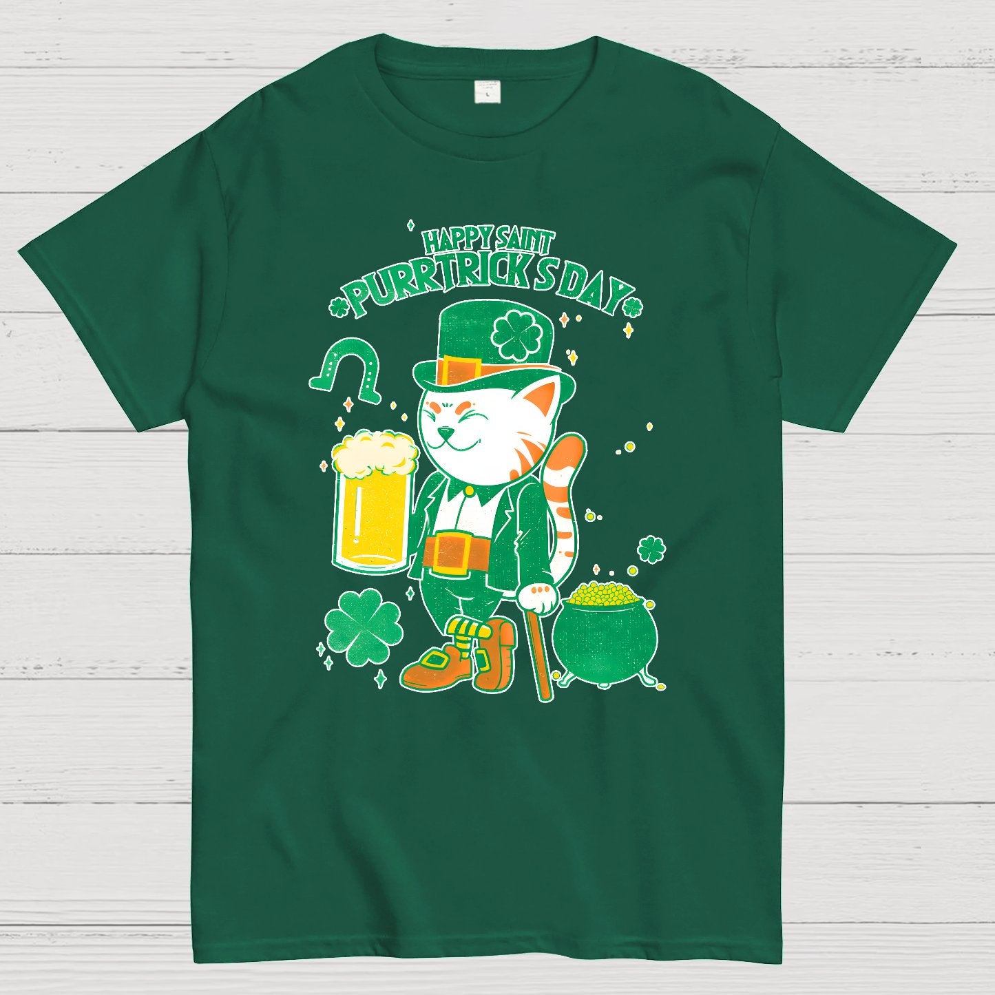 Cat St. Patrick's Day Geek T-Shirt
