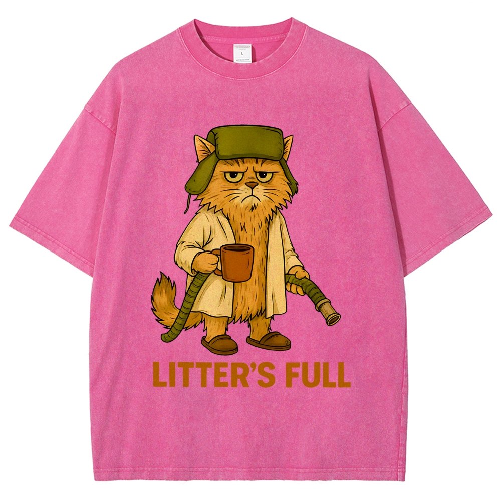 Litter’s Full Cat Vintage Distressed T-shirt