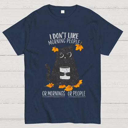 No Mornings No People Geek T-Shirt
