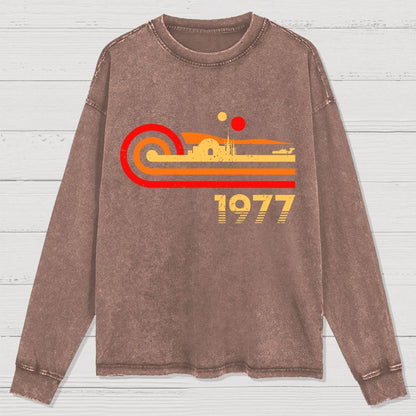 Retro Vintage Desert Planet Washed Long Sleeve Tee